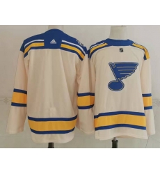 Men St Louis Blues Blank Cream 2022 Winter Classic Authentic Jersey