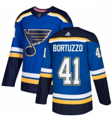 Mens Adidas St Louis Blues 41 Robert Bortuzzo Premier Royal Blue Home NHL Jersey 