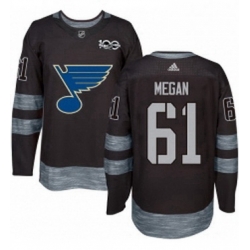 Mens Adidas St Louis Blues 61 Wade Megan Authentic Black 1917 2017 100th Anniversary NHL Jersey 