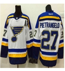 St Louis Blues #27 Alex Pietrangelo White New Road Stitched NHL Jersey