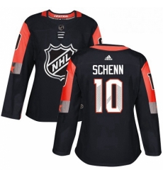 Womens Adidas St Louis Blues 10 Brayden Schenn Authentic Black 2018 All Star Central Division NHL Jersey 