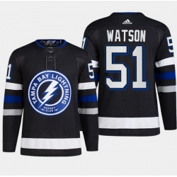 Men Tampa Bay Lightning 51 Austin Watson Black Alternate Premier Breakaway Stitched Jersey