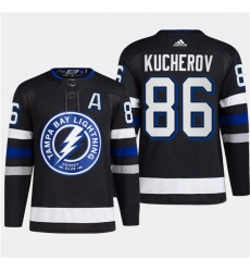 Men's Tampa Bay Lightning #86 Nikita Kucherov Black 2024 Stadium Series Stitched Jersey