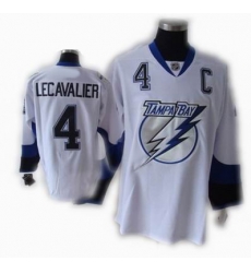 Tampa Bay Lightning Jersey #4 Vincent Lecavalier White color C patch