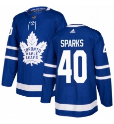 Mens Adidas Toronto Maple Leafs 40 Garret Sparks Premier Royal Blue Home NHL Jersey 