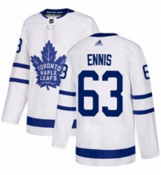 Mens Adidas Toronto Maple Leafs 63 Tyler Ennis Authentic White Away NHL Jersey 