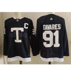 Men's Toronto Maple Leafs 91 John Tavares Navy 2022 NHL Heritage Classic Adidas Jersey