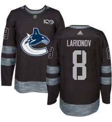 Canucks #8 Igor Larionov Black 1917 2017 100th Anniversary Stitched NHL Jersey