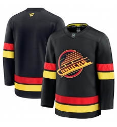 Men Vancouver Canucks Blank Black 2024 25 Alternate Stitched Hockey Jersey