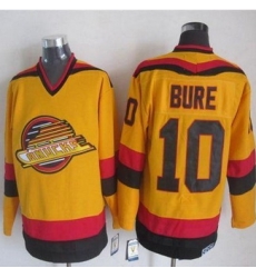 Vancouver Canucks #10 Pavel Bure Gold CCM Throwback Stitched NHL Jersey