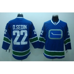 Vancouver Canucks 22 D.sedin blue 3rd Jersey