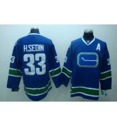 Vancouver Canucks 33 H.Sedin Blue Jersey 3rd A patch