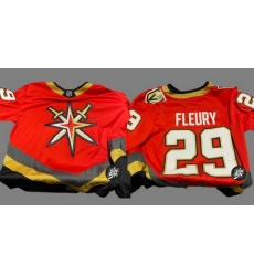 Men Men Vegas Golden Knights 29 Marc Andre Fleury Red 2021 Retro Fourth Jersey