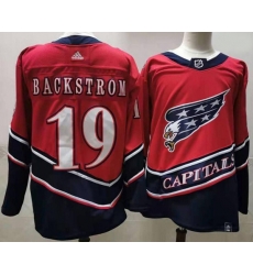 Men Washington Capitals 19 Nicklas Backstrom Red 2020 21 Reverse Retro Adidas Jersey