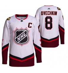 Men Washington Capitals 8 Alex Ovechkin 2022 All Star White Stitched Jersey