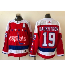 Men Washington Capitals Nicklas Backstrom 19 white Red 2020 21 Reverse Retro Adidas Jersey