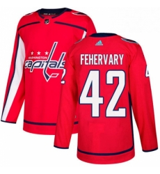 Mens Adidas Washington Capitals 42 Martin Fehervary Authentic Red Home NHL Jerse