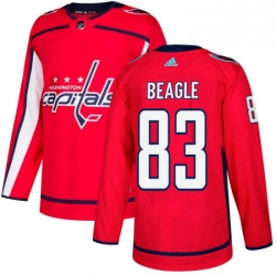 Mens Adidas Washington Capitals 83 Jay Beagle Authentic Red Home NHL Jersey 