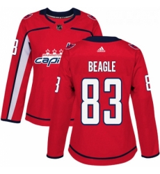 Womens Adidas Washington Capitals 83 Jay Beagle Premier Red Home NHL Jersey 