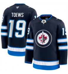 Men Winnipeg Jets 19 Jonathan Toews Navy 2024 25 Home Stitched Hockey Jersey