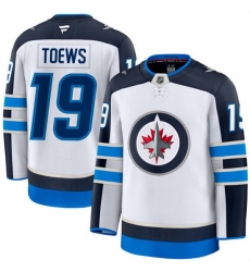 Men Winnipeg Jets 19 Jonathan Toews White 2024 25 Away Stitched Hockey Jersey