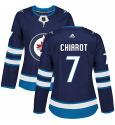 Womens Adidas Winnipeg Jets 7 Ben Chiarot Premier Navy Blue Home NHL Jersey 