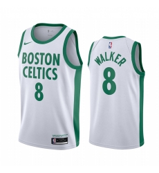 Men Boston Celtics 8 Kemba Walker White 2020 21 City Edition Swin