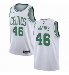 Mens Nike Boston Celtics 46 Aron Baynes Authentic White NBA Jersey Association Edition 