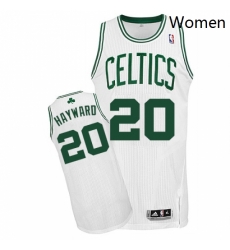 Womens Adidas Boston Celtics 20 Gordon Hayward Authentic White Home NBA Jersey 