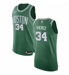 Womens Nike Boston Celtics 34 Paul Pierce Authentic GreenWhite No Road NBA Jersey Icon Edition 