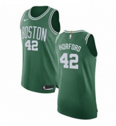 Womens Nike Boston Celtics 42 Al Horford Authentic GreenWhite No Road NBA Jersey Icon Edition