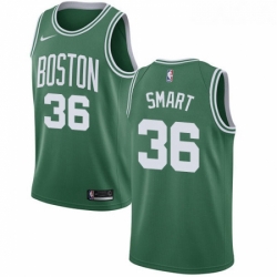 Youth Nike Boston Celtics 36 Marcus Smart Swingman GreenWhite No Road NBA Jersey Icon Edition