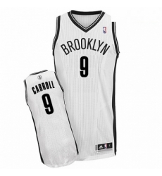 Mens Adidas Brooklyn Nets 9 DeMarre Carroll Authentic White Home NBA Jersey 