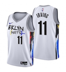 Men's Brooklyn Nets #11 Kyrie Irving 2022-23 White City Edition Stitched Basketball Jersey