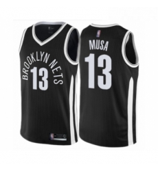 Womens Brooklyn Nets 13 Dzanan Musa Swingman Black Basketball Jersey City Edition 