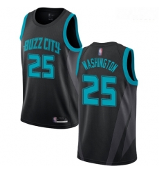 Hornets #25 PJ Washington Black Basketball Jordan Swingman City Edition 2018 19 Jersey