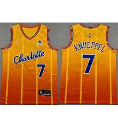 Men Charlotte Hornets 7 Kon Knueppel Orange 2025 26 City Edition Stitched Basketball Jersey Men Charlotte Hornets 7 Kon Knueppel Orange 2025 26 City Edition Stitched Basketball Jersey