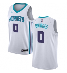 Nike Hornets #0 Miles Bridges White NBA Jordan Swingman Association Edition Jersey