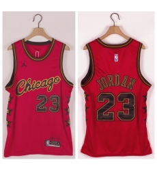 Men Bulls 23 Michael Jordan Red Commemorative Edition Jordan Brand Swingman Jersey