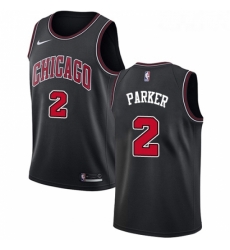 Youth Nike Chicago Bulls 2 Jabari Parker Swingman Black NBA Jersey Statement Edition 