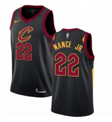 Mens Nike Cleveland Cavaliers 22 Larry Nance Jr Swingman Black NBA Jersey Statement Edition 