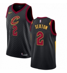 Womens Nike Cleveland Cavaliers 2 Collin Sexton Swingman Black NBA Jersey Statement Edition 