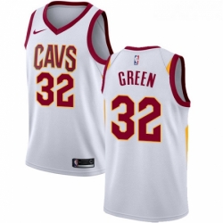 Womens Nike Cleveland Cavaliers 32 Jeff Green Swingman White Home NBA Jersey Association Edition 