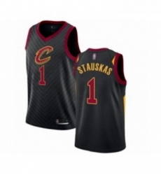 Youth Cleveland Cavaliers 1 Nik Stauskas Swingman Black Basketball Jersey Statement Edition 