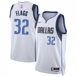 Men Dallas Mavericks 32 Cooper Flagg White 2025 Draft Association Edition Stitched Basketball Jersey