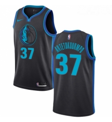 Womens Nike Dallas Mavericks 37 Kostas Antetokounmpo Swingman Charcoal NBA Jersey City Edition 