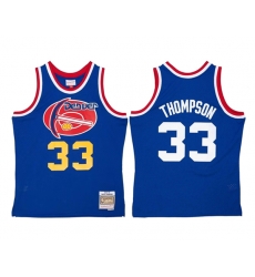 Men Denver Nuggets 33 David Thompson Blue 1975 76 Mitchell  26 Ness Swingman Stitched Jersey