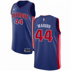 Mens Nike Detroit Pistons 44 Rick Mahorn Authentic Royal Blue Road NBA Jersey Icon Edition