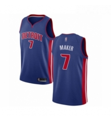 Womens Detroit Pistons 7 Thon Maker Swingman Royal Blue Basketball Jersey Icon Edition 