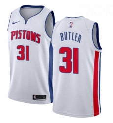 Womens Nike Detroit Pistons 31 Caron Butler Authentic White Home NBA Jersey Association Edition